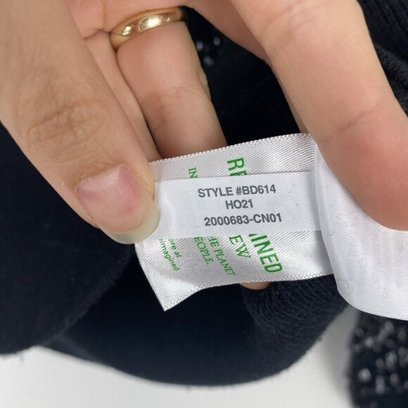 J. Crew Collection Women's Sequin Reversible Zip Up Turtleneck Sweater Size L - Picture 6 of 9